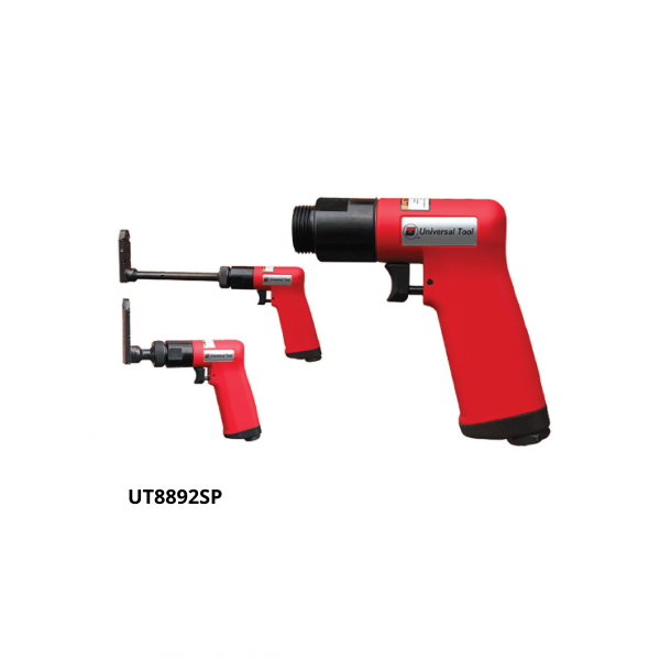UT8892SP 1 Avvitatori per assemblaggio industriale The execution accuracy guarantees 600,000 cycles of use of the UT drills for the Aerospace sector The internal silencer deflector reduces the noise level to 75 dBA Interchangeable gear box and the advanced ergonomic handle with insulating coating for maximum operator comfort