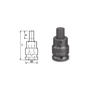 1 1/2 SQ Drive 6 Point Two Parts Inhex Driver
