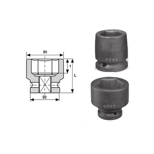 IMMAGINE 1 SQ DRIVE 6 POINT SOCKETS REGULAR LENGTH 1 Avvitatori per assemblaggio industriale The best quality of a screwing compass can be found in the ability to withstand the greatest number of impact blows generated by the tools, by the precision with which the coupling between the exit shaft of the screwdriver and the drive (square drive) of the compass and the quality of the material in which the compass is made. The OZAT compasses by Airtechnology are made with special processes that combine the traditional electroerosions in a special chemical bath. This process gives the bushes characteristics of resistance to wear and strength to use unique in the market.