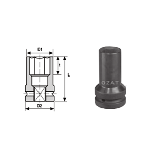 1 SQ Drive 6 Point Thin Wall Impact Sockets