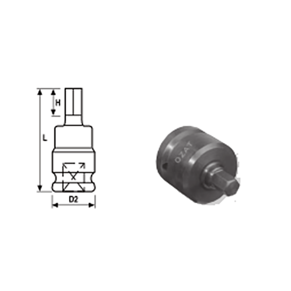 IMMAGINE 1 SQ DRIVE ONE PART INHEX DRIVER 1 Avvitatori per assemblaggio industriale La miglior qualità di una bussola per avvitatura è riscontrabile dalla capacità di sopportare il maggior numero di colpi ad impatto generati dagli  utensili, dalla precisione con cui avviene l’accoppiamento tra l’albero di uscita dell’avvitatore ed il drive ( attacco quadro) della bussola  e dalla qualità del materiale in cui la bussola viene realizzata. Le bussole OZAT di Airtechnology  sono inoltre realizzate con speciali lavorazioni che combinano le tradizionali elettroerosioni  in uno speciale bagno chimico .Tale procedimento conferisce alle bussole caratteristiche di resistenza all’usura e robustezza all’utilizzo  uniche nel mercato.