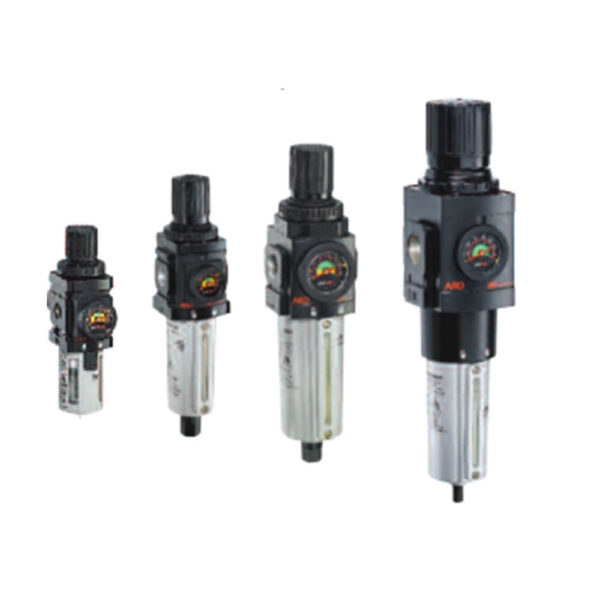 IMMAGINE ARO FLO PIGGYBACKS Avvitatori per assemblaggio industriale The use of air preparation devices, such as filters, regulators, and lubricators is an excellent means of keeping your tools and equipment to operate at their peak performance