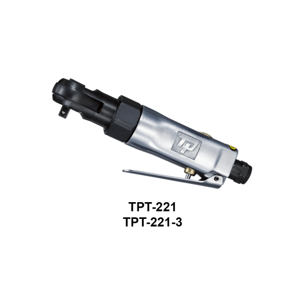 TPT 221 Avvitatori per assemblaggio industriale I cricchetti pneumatici della gamma Tranmax offrono ampia scelta di utilizzo e versatilità d’impiego: sono disponibili con attacchi porta bussole 1/4'', 3/8'', 1/2'' e nella versione Inline, in alluminio o in materiale composito.
