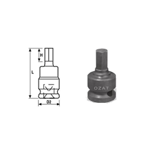 1 2 SQ DRIVE ONE PART INHEX DRIVER 1 Avvitatori per assemblaggio industriale The best quality of a screwing compass can be found in the ability to withstand the greatest number of impact blows generated by the tools, by the precision with which the coupling between the exit shaft of the screwdriver and the drive (square drive) of the compass and the quality of the material in which the compass is made. The OZAT compasses by Airtechnology are made with special processes that combine the traditional electroerosions in a special chemical bath. This process gives the bushes characteristics of resistance to wear and strength to use unique in the market.