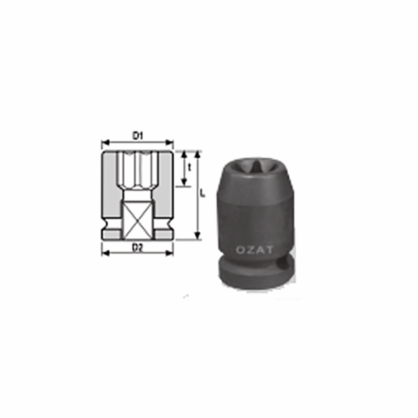 1/2 Surface Drive Impact Socket Regular Length