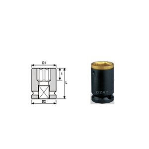 1/2 6 Point Steel Aluminium Impact Sockets Regular Length