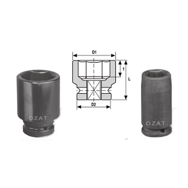 IMMAGINE 3 1 2 SQ DRIVE 6 POINT SOCKETS LONG 1 Avvitatori per assemblaggio industriale The best quality of a screwing compass can be found in the ability to withstand the greatest number of impact blows generated by the tools, by the precision with which the coupling between the exit shaft of the screwdriver and the drive (square drive) of the compass and the quality of the material in which the compass is made. The OZAT compasses by Airtechnology are made with special processes that combine the traditional electroerosions in a special chemical bath. This process gives the bushes characteristics of resistance to wear and strength to use unique in the market.