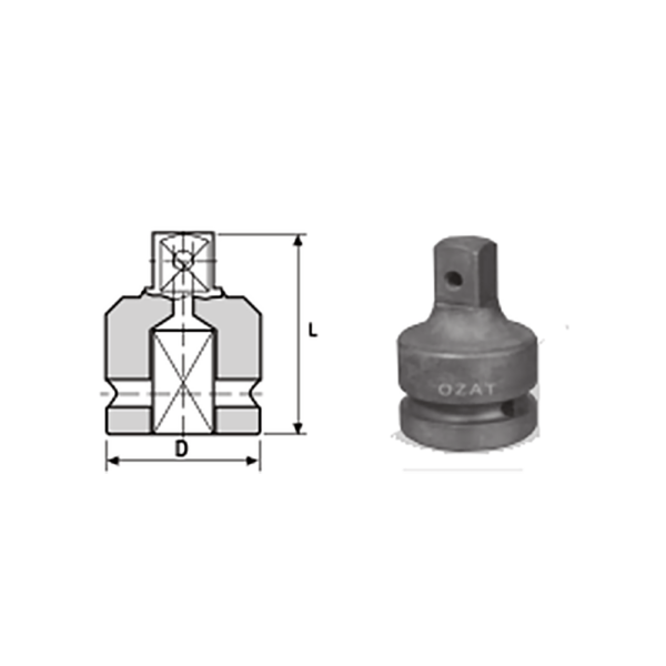 IMMAGINE 3 1 2 SQ DRIVE ADAPTORS 1 Avvitatori per assemblaggio industriale La miglior qualità di una bussola per avvitatura è riscontrabile dalla capacità di sopportare il maggior numero di colpi ad impatto generati dagli  utensili, dalla precisione con cui avviene l’accoppiamento tra l’albero di uscita dell’avvitatore ed il drive ( attacco quadro) della bussola  e dalla qualità del materiale in cui la bussola viene realizzata. Le bussole OZAT di Airtechnology  sono inoltre realizzate con speciali lavorazioni che combinano le tradizionali elettroerosioni  in uno speciale bagno chimico .Tale procedimento conferisce alle bussole caratteristiche di resistenza all’usura e robustezza all’utilizzo  uniche nel mercato.