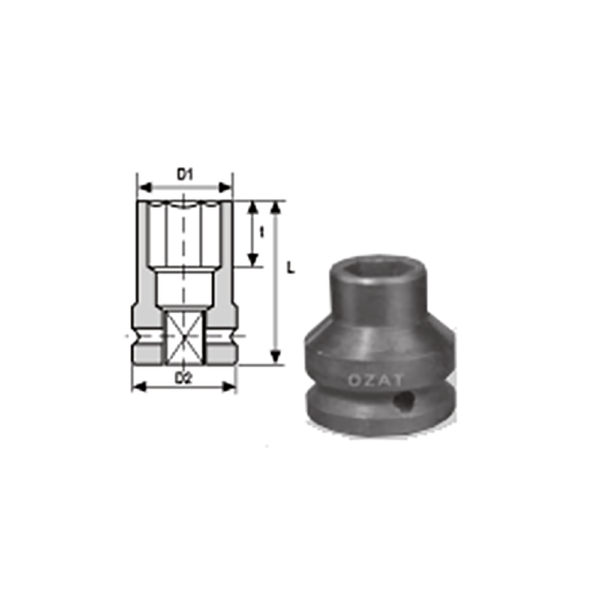 3/4 SQ Drive 6 Point Thin Wall Impact Sockets Regular Length