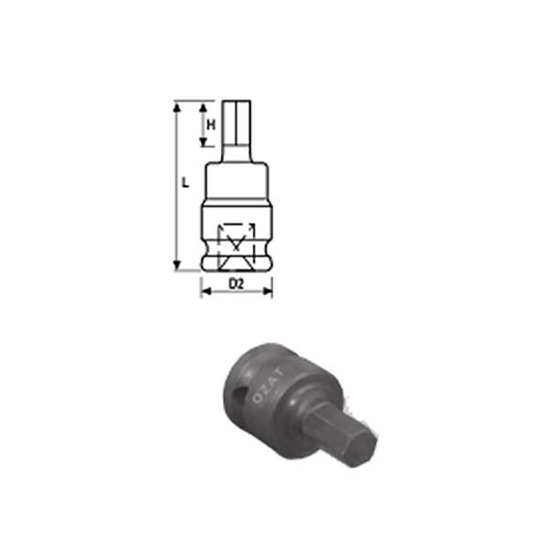 IMMAGINE 3 4 SQ DRIVE ONE PART INHEX DRIVER 1 Avvitatori per assemblaggio industriale La miglior qualità di una bussola per avvitatura è riscontrabile dalla capacità di sopportare il maggior numero di colpi ad impatto generati dagli  utensili, dalla precisione con cui avviene l’accoppiamento tra l’albero di uscita dell’avvitatore ed il drive ( attacco quadro) della bussola  e dalla qualità del materiale in cui la bussola viene realizzata. Le bussole OZAT di Airtechnology  sono inoltre realizzate con speciali lavorazioni che combinano le tradizionali elettroerosioni  in uno speciale bagno chimico .Tale procedimento conferisce alle bussole caratteristiche di resistenza all’usura e robustezza all’utilizzo  uniche nel mercato.