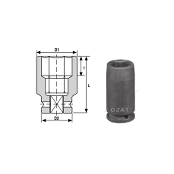 IMMAGINE 5 8 SQ DRIVE 6 POINT IMPACT SOCKETS LONG 1 Avvitatori per assemblaggio industriale La miglior qualità di una bussola per avvitatura è riscontrabile dalla capacità di sopportare il maggior numero di colpi ad impatto generati dagli  utensili, dalla precisione con cui avviene l’accoppiamento tra l’albero di uscita dell’avvitatore ed il drive ( attacco quadro) della bussola  e dalla qualità del materiale in cui la bussola viene realizzata. Le bussole OZAT di Airtechnology  sono inoltre realizzate con speciali lavorazioni che combinano le tradizionali elettroerosioni  in uno speciale bagno chimico .Tale procedimento conferisce alle bussole caratteristiche di resistenza all’usura e robustezza all’utilizzo  uniche nel mercato.