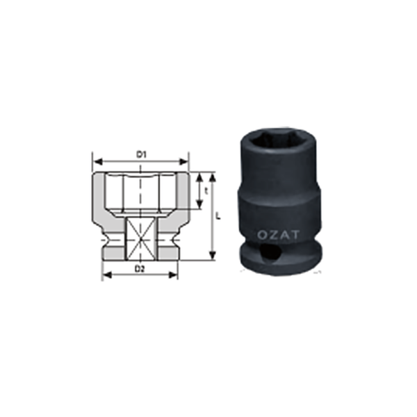 Impact Socket 1/4 Square Drive