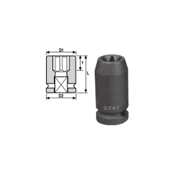 1/2 Surface Drive Impact Socket Long