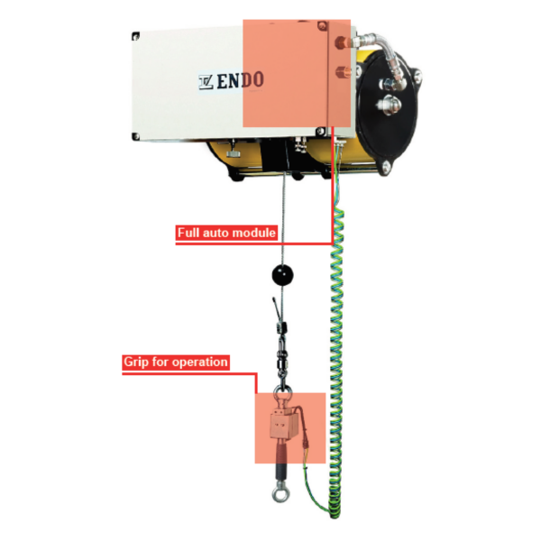 ENDO AIR BALANCER ABC 5G B immagine 3 Avvitatori per assemblaggio industriale I bilanciatori ad aria ENDO sono il sistema ideale per le movimentazioni ergonomiche all’interno di una linea produttiva. I bilanciatori ad aria sono utilizzati principalmente per le operazioni di pick&place e posizionamento, e consentono l’annullamento del carico movimentato rendendo le operazioni di spostamento più facili ed agevoli per gli operatori. Il basso consumo di aria durante l’utilizzo rende inoltre il sistema ENDO il più efficiente e a basso impatto ambientale nella categoria.   Guarda il video su Youtube https://www.youtube.com/watch?v=xBadV7qduug