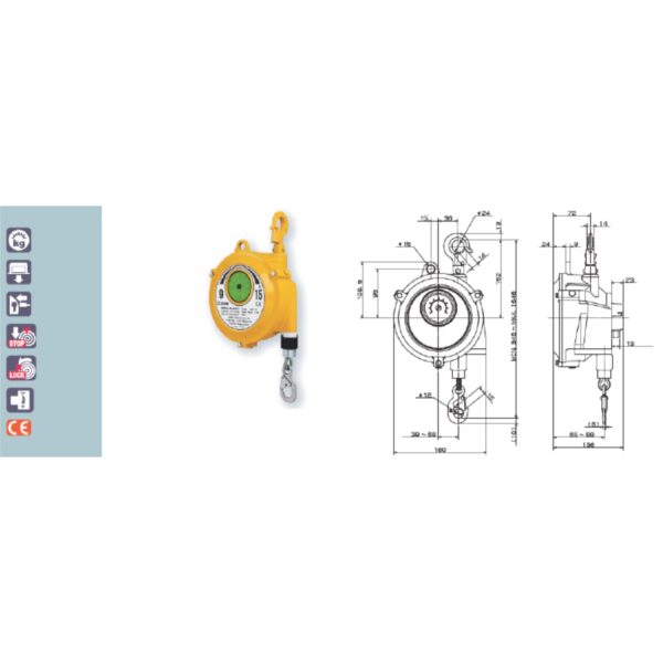 EWF 9 15 Avvitatori per assemblaggio industriale B Series Spring Balancers are designed to increase productivity in any situations where repetitive or prompt vertical movement of fixed load is required.