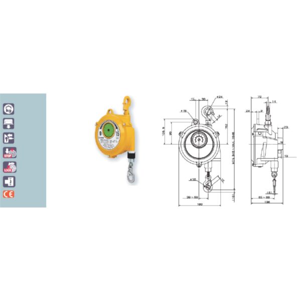 EWF 9 15 Avvitatori per assemblaggio industriale Bilanciatore a molla - Serie EWF I bilanciatori a molla della gamma Airtechnology / ENDO presentano diversi modelli ciascuno con specifiche peculiarità: SERIE EK – ERP  – Capacità di  bilanciamento e ritrazione leggera per carichi fino a 1,5 Kg per EK e fino a 2,0 Kg per ERP SERIE ATB-THB – Capacità di bilanciamento e ritrazione con alimentazione diretta avvitatori pneumatici di peso sino a 6,5 Kg SERIE EW - EWS – Capacità di bilanciamento e ritrazione per carichi sino a 7 Kg SERIE EWF - Capacità di bilanciamento e ritrazione per carichi sino a 120 Kg SERIE A – Capacità di bilanciamento e ritrazione da 70 fino a 120 Kg con sistema di riavvolgimento e ritrazione frizionato per un riavvolgimento rallentato e gancio di appensione prolungato SERIE B – Capacità di bilanciamento e ritrazione sino a 7 Kg con sistema di riavvolgimento e ritrazione frizionato per  un riavvolgimento rallentato SERIE C Green Generation - Bilanciatori in acciaio zincato non verniciato capacità di sollevamento e ritrazione siano a 120 Kg SERIE X Green Generation - Bilanciatori in acciaio INOX capacità di sollevamento e ritrazione siano a 120 Kg - PER IL SETTORE ALIMENTARE SERIE ELF - Capacità di bilanciamento e ritrazione sino a 70 Kg ma con corsa di avvolgimento lunga SERIE EWA - Capacità di bilanciamento e ritrazione sino a 70 Kg ma con sistema di sicurezza anti riavvolgimento improvviso del cavo (snap-back) in caso di perdita del carico o di rottura del cavo di apprensione carico SERIE ETP - Capacità di bilanciamento e ritrazione per carichi da 120 Kg sino a 200 Kg   Nuovo video ONLINE https://youtu.be/rF13tvpPXt4  