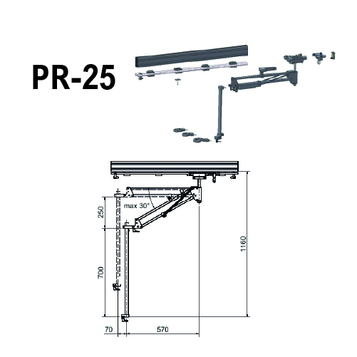 PR 25 DIM 100 Avvitatori per assemblaggio industriale Il design intelligente del braccio con rotaia Serie PR supportato dal binario fornisce una grande accessibilità. Una varietà di accessori standard fornisce un’attrezzatura molto flessibile che può essere montata su un tavolo, una parete o un soffitto. Realizzati in alluminio e controbilanciato da molle elicoidali. Poiché la stessa guida può essere utilizzata sia per i bracci PR-50 che PR-25, è possibile montare entrambe le dimensioni del braccio sulla stessa unità di guida. La prolunga del tubo di estensione può essere montata all’altezza richiesta. Sono disponibili anche bracci pieghevoli di reazione (Serie PS) e bracci paralleli di reazione (Serie PA).